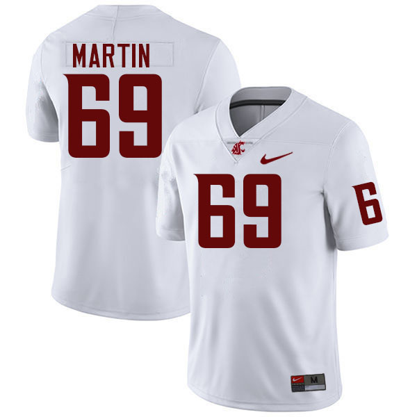 Men #69 Kyle Martin Washington State Cougars College Football Jerseys Stitched-White